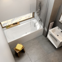 Ravak CAMPANULA II 180x80 cm Baignoire rectangulaire en acrylique, sans pieds, blanc (CB21000000)