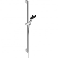 Hansgrohe Pulsify Select Relaxation Set de douche XXL 105mm 3 jets + Flexible de douche 160cm + Barre de douche 90cm, Chrome (24171000)