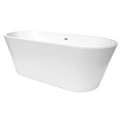 Swiss Aqua Technologies Zara 170x70 cm Baignoire îlot en acrylique + Siphon, sans pieds, blanc (SATZA1700)