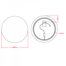  Iluxit Miroir rond avec éclairage LED 60x60 cm (ZIL60KLED)