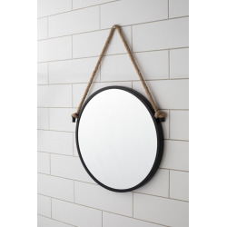 Miroir mural rond 40x40 cm, Noir (ZLAN40C)