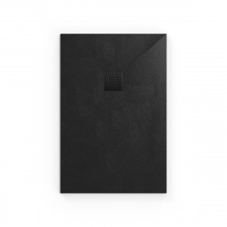 Pack douche Porte coulissante 120cm + Set de douche avec mitigeur Hanshrohe + Receveur Satalek 120x80cm, Noir