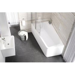 Ravak 10° 160 x 95 cm Baignoire asymétrique orientation gauche en acrylique, sans pieds, blanc (C831000000)