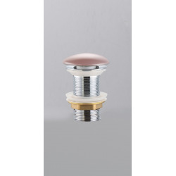  Set vasque à poser 39x39x12 cm sans trop-plein + bonde à écoulement libre Infinitio rose mat SetSATINF-rose