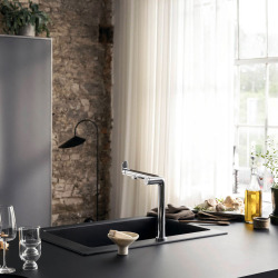  Aqittura M91 mitigeur de cuisine 240 FilterSystem, 1 jet avec kit de démarrage, Chrome (76802000)