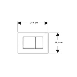  Delta30 plaque de déclenchement double touche, blanc alpin (115.137.11.1)