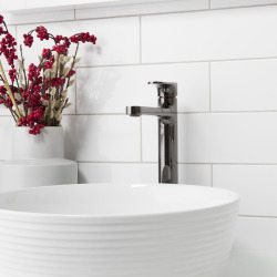  SAT DARK Mitigeur XL pour lavabo avec levier, Gun metal (SATBSDA285P)