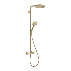 Hansgrohe Raindance Select S Colonne de douche 240 1jet PowderRain avec mitigeur thermostatique bronze brossé (27633140)