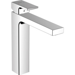 Hansgrohe Vernis Shape Mitigeur de lavabo 190 avec tirette et vidage métallique, Chrome (71590000)