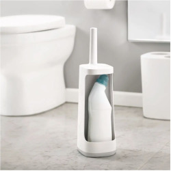 Flex™ Plus Brosse de toilette avec support de rangement, Gris clair (70516)
