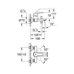  BauLoop Mitigeur bain/douche, Chrome (23341000)