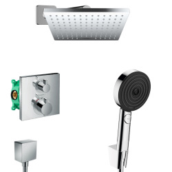 Hansgrohe Ecostat Shape Pulsify Set de douche encastré tout en 1 avec douche de tête 230 XXL + Douchette 3 jets Performance