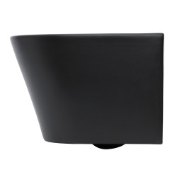  WC suspendu Infinitio noir mat sans bride et fixations invisibles, cuvette seule (BlackInfinitio-WC )