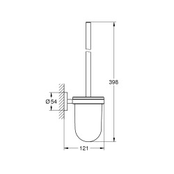  START porte-balai de WC, noir mat (411852430)