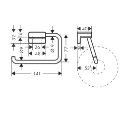 AddStoris Porte-papier WC mural, Chrome (41771000)