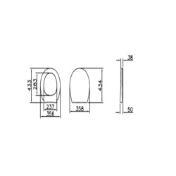  Normus abattant frein de chute, blanc ( 109-003-909)