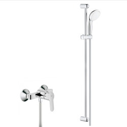 Grohe Set Mitigeur de Douche monocommande + Ensemble de douche 2 jets Tempesta 100 (MITIGEURD1-TEMPESTA90)
