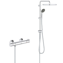 Grohe Vitalio Start System 250 Cube Colonne de douche + Mitigeur Thermostatique Grotherm 800 (344558000-VITALIOCUBE1)