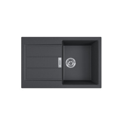  Set Siruis Evier de cuisine, Tectonique 780x500mm + S-line PRO Mitigeur de cuisine à mémoire de forme (S2D611-78C-SLPRO1B)