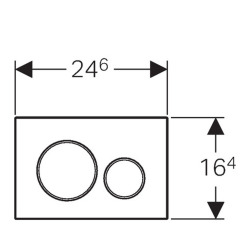  Plaque de déclenchement WC DUOFIX Sigma 20, Noir Mat (115.882.16.1)