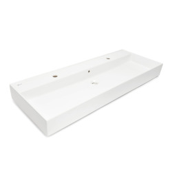 Swiss Aqua Technologies Infinitio Lavabo 2 Trous en Céramique, 121,4 x 46,9cm, Blanc  (SATINF12046)