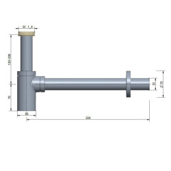 Optima Siphon d'évier 5/4 (SIFM)