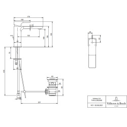  Subway 3.0 Mitigeur Monocommande de lavabo, Bec Long, Avec vidage Chrome (TVW11200200061)
