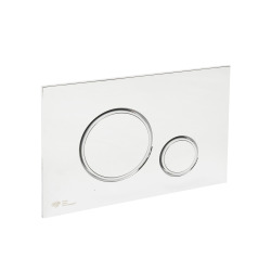  plaque de commande double touche, blanc/chrome brillant (SATAT70)