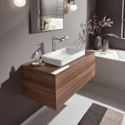 Vivenis Mitigeur de lavabo surélevé 250 sans tirette ni vidage, bec cascade, chrome (75042000)