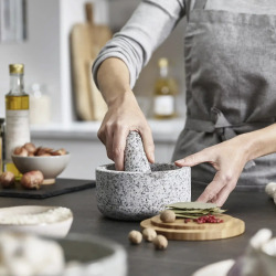  Dash™ Pilon et mortier en granit avec couvercle en bambou (20176)