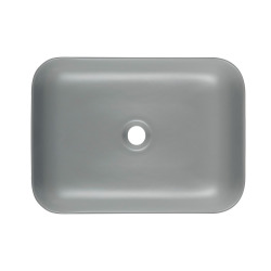 Infinitio Vasque à poser 50x39 cm, sans trop-plein, Gris mat (SATINF5039LGRM)