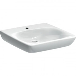 Geberit Selnova Comfort Lavabo PMR 550x550 mm avec perçage pour robinetterie, Blanc (500.187.01.7)