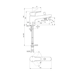  C2 Olyos mitigeur bain-douche monotrou , chromé (D2503AA)