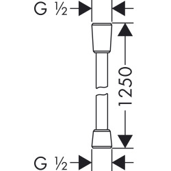  Isiflex Flexible de douche 125 cm, Noir mat (28272670)