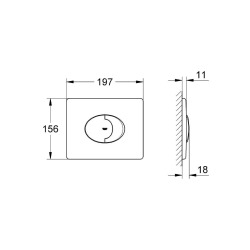  Skate Air Plaque de commande WC (38506SH0)
