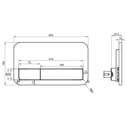  VICONNECT plaque de déclenchement chrome (92249061)