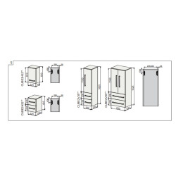 Meuble de salle de bain bas Naturel Cube Way 32,5x63x20 cm béton (CUBE2H32BE)