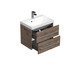  Meuble de salle de bain avec lavabo Naturel Cube Way 60x40 cm chêne Wellington (CUBE260ZDW)