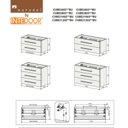 Meuble de salle de bain avec lavabo Naturel Cube Way 60x76,5x40 cm chêne Wellington (CUBE2603DW)