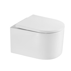  ViConnect Pro Pack WC Bâti Villeroy & Boch + WC sans bride SAT + Abattant SoftClose + Plaque Blanche (ViConnectDelanoTQ-2)