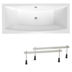 Swiss Aqua Technologies Brevis By Ravak Baignoire rectangulaire avec pieds,180 x 80 cm, Acrylique, Gauche et Droite, Blanc (SATVRBRE180-SET)