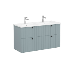 Vitra  Meuble de salle de bain avec lavabo Vitra Root 120x67x46 cm vert mat (ROOTG120GINTS)