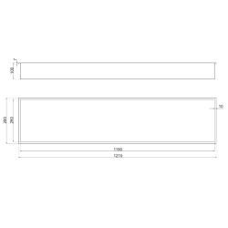 Niche de Douche à encastrer, Black (SATAURN12128MB)