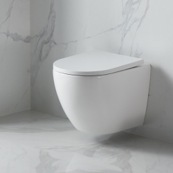 Swiss Aqua Technologies Pack WC Bâti-support Villeroy & Boch + WC sans bride SAT + Plaque de déclenchement double, Blanche (ViConnectFusionTQ-2)