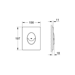  Skate Air Plaque de commande WC (38505000)
