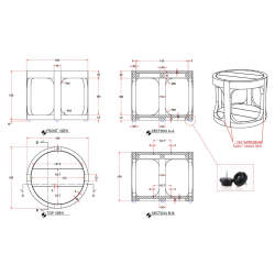 Table d’appoint ronde en teck massif 50x50x40 cm deux plateaux – style chic terrasse piscine (NATOFTB5050R)
