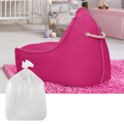 Soo Santaï Set MiniBuddy's Rest fauteuil poire + repose pieds + polystyrène, d'intérieur, déhoussable, surpiqûres, Rose