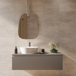 Miroir mural asymétrique sur corde 56x71cm, transparent (SATZLAN6071)