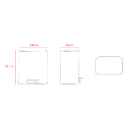 by Siko Poubelle à pédale 5L 29,1 x 24 x 19,4cm, blanche (SATDKOSO5B)