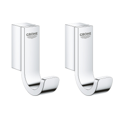 Grohe Sélection Lot de 2 patères murales fixations invisibles, chrome (41039000-Duo)